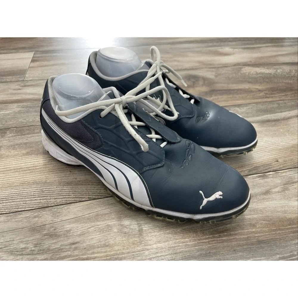 Puma Biofusion  Men's Size 13 White/Blue Golf Shoes Style Waterproof